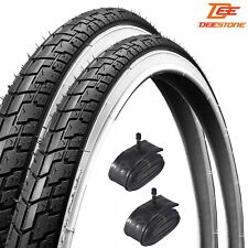 2 COPERTONI Mtb 26 x 1.75 Slick Bianconeri + 2 CAMERE 26" AMERICA 