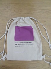 2 PEZZI ZAINO SACCA COTONE FRASE CANZONE RINO GAETANO IDEA REGALO SCUOLA SPORT