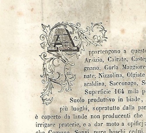 Stampa antica capolettera - antica, a
