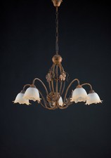 Lampadario classico in ferro battuto 5 luci LGT Acero