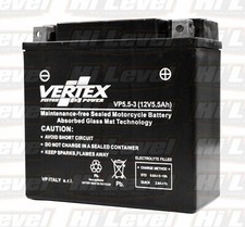 BATTERIA GEL VESPA P150E P200E 78-84 12N5-5-3B 12N553B VERTEX COMPLETAMENTE SIGILLATA