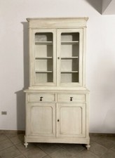 Vetrina in legno bianco stile rustico
