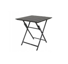 Livarno Tavolo Pieghevole Valencia da Giardino 70x70cm Grigio Effetto Legno