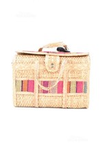 Sea straw bag shaped suitcase