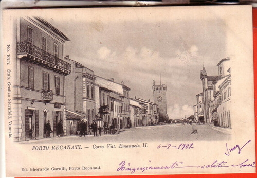 Cartolina porto recanati - porto,