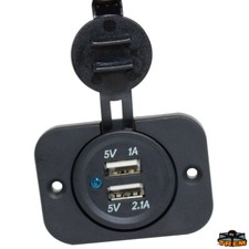 1 PRESA DOPPIA USB NERA 12V