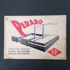 Catalogo ricambi macchine agricole Peraro 1940. Copertina ingrigita