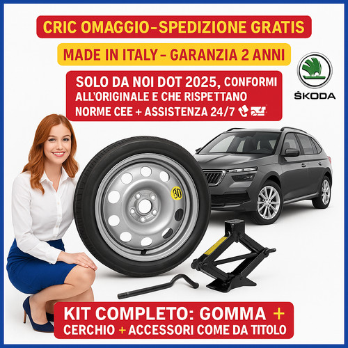 Kit ruotino scorta - ruotino, skoda