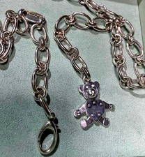 Collana Pomellato 67 Orsetto Orsetto Argento Maglia Catena Ciondolo 16,9 Pollici con Scatola