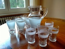Bicchieri + Brocca Acqua Servizio  VINTAGE ( Nuovo )