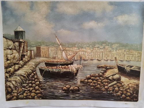 Quadro paesaggio velieri - , pesca