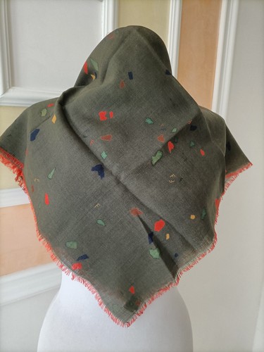 Fendi foulard lana logato - foulard, logato.