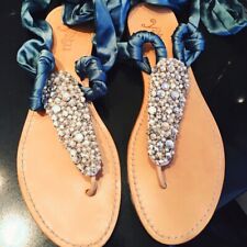 ORIGINAL Lace up sandals by Yasu - Infradito con dettagli gioiello- 39 EU