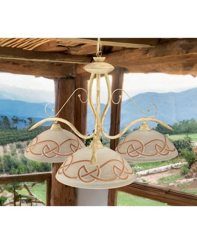 Lampadario stile arte - lampadario, povera