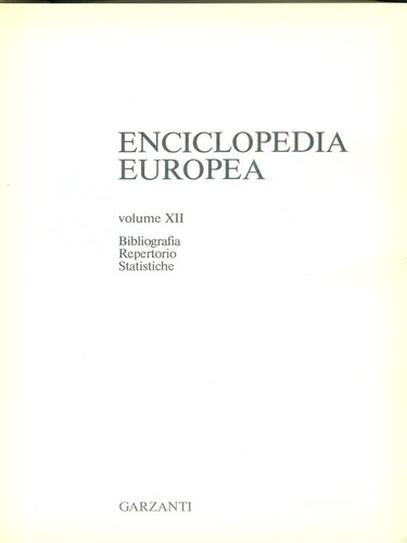 Enciclopedia europea volume - europea.,