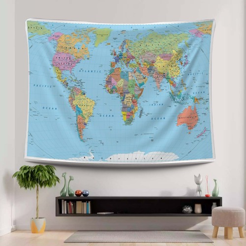 Arazzo mappa del mondo - arazzo,