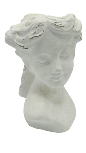 Vaso mezzobusto donna bianco - vaso,