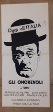 GLI ONOREVOLI con Totò Locandina Playbill Cinema Film Poster originale Affiche p