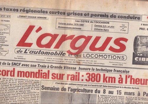 Argus 2717 tgv - n°2717,