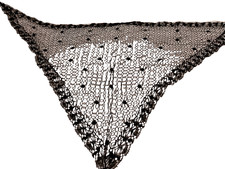 VELETTA NERA  PIZZO VINTAGE MAI USATA