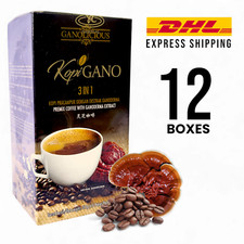 Gano Excel Cafe 3 in 1 Caffè Originale Ganoderma Reishi 12 Scatole Spedizione Gratuita