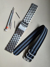 BRACCIALE 316L 24mm TUTTO SOLIDO PESANTE SPAZZOLATO ADATTO PER OROLOGIO ECOZILLA CITIZEN BJ8050-08E