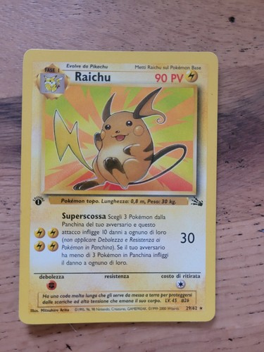 Carta pokemon raichu - carta,