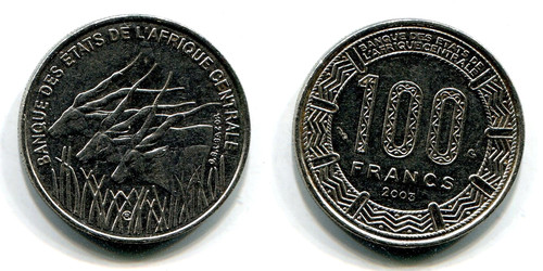100 franchi africa centrale - africa,