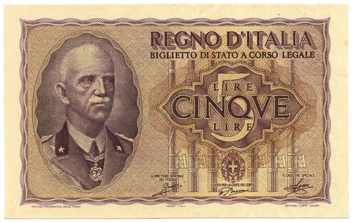 Lire biglietto stato - 5, di