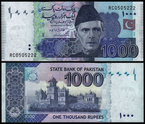 Pakistan 1000 rupie 2019 - pakistan,