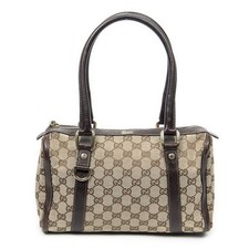 Borsa Gucci Abbey Boston beige marrone tela GG usata