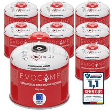 EVOCAMP 8x Cartuccia Gas Butano/Propano 300g, Cartuccia a Vite per Weber Q100/1200