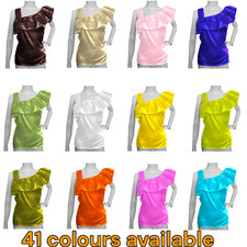 Abbigliamento ufficio raso 41 colori donna abbigliamento festa maniche sexy top per ragazze S87