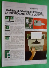 OLIVETTI PRAXIS 48 Macchina da scrivere elettrica 1965 Pubblicità 1 pagina 