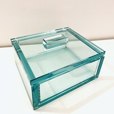 ? grande cofanetto scatola in cristallo massiccio nello stile di Fontana Arte