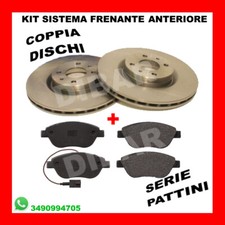 KIT DISCHI FRENO + PASTIGLIE FIAT DOBLO MPV/SW 1.3 D MJET 2008 KW70 CV95 ANT 25