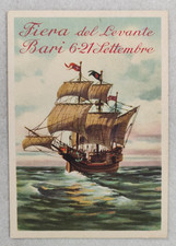 cartolina bari pubblicitarie fiera levante 1935 illustratori formato grande