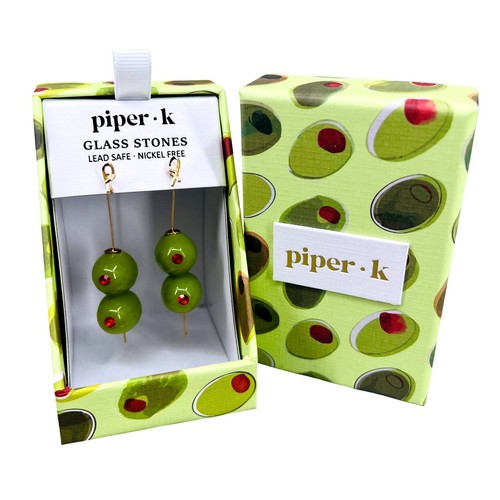 Orecchini piper oliva - orecchini,