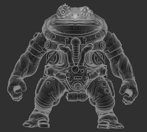 Cyber frog head per slogg - cyber,