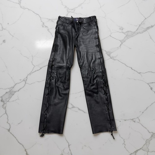 Pantalone pelle biker - pantalone,