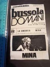 riproduzione recente - volantino concerto MINA MAZZINI BUSSOLA LA SMORFIA TROISI