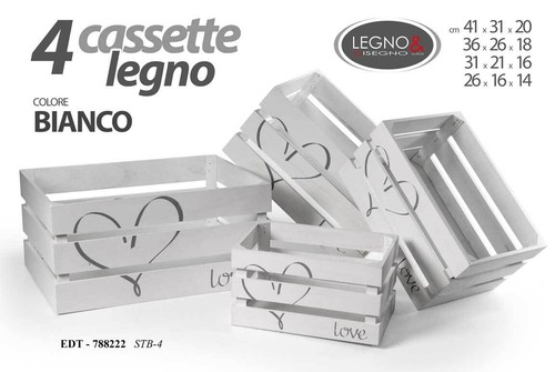 Cassette contenitore legno - 4,