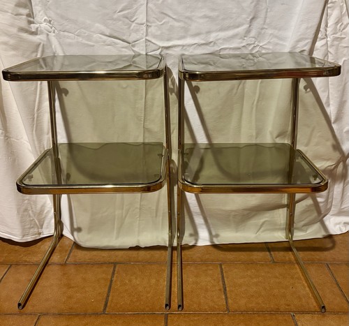 Tavolini vetro ottone - tavolini, ed