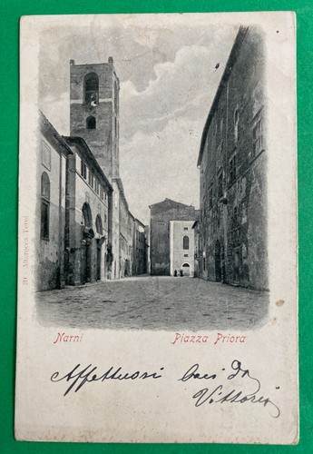 Cartolina narni piazza - narni,, priora