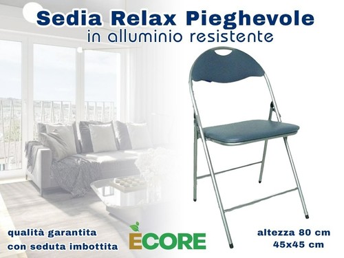 Sedia pieghevole alluminio - sedia,