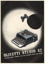 PUBBLICITA' 1940 OLIVETTI STUDIO 42 MACCHINA DA SCRIVERE LEGGERA PORTATILE