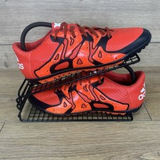 Scarpe Adidas taglia UK 9 X 15,3 calcio astroturf scarpe da ginnastica rosso nero allenatore 2015