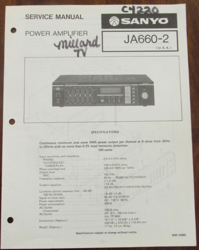 Amplificatore potenza sanyo - amplificatore, di