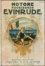 PUBBLICITA' 1921 MOTORE FUORIBORDO EVINRUDE BOAT BARCA MARE NAPOLI R.DI MASSA 