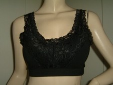 REGGISENO TOP BRA PIZZO NERO TAGLIA L-XL EUROSTAR LINGERIE SEXY INTIMO